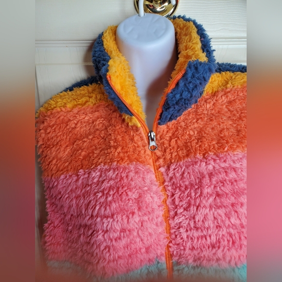 Katy Did Fluffy Multicolor Vest Size XL - Picture 4 of 7
